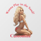 ビキニビーチガールサンダー_コーブ ウィンドウサイン (シート)