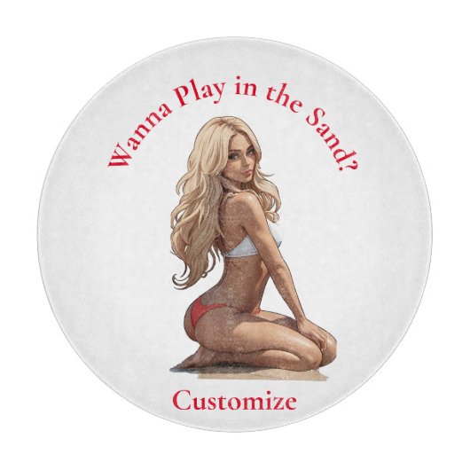 ビキニビーチガールサンダー_コーブ カッティングボード (正面)