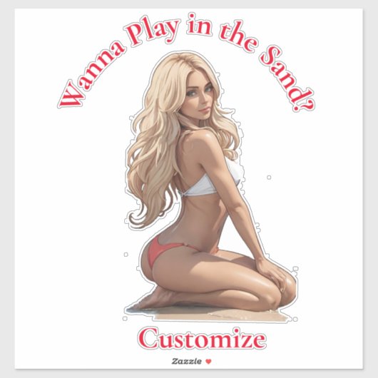 ビキニビーチガールサンダー_コーブ シール (シート)