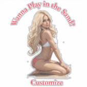 ビキニビーチガールサンダー_コーブ シール (正面)