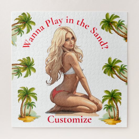 ビキニビーチガールサンダー_コーブ ジグソーパズル (縦)