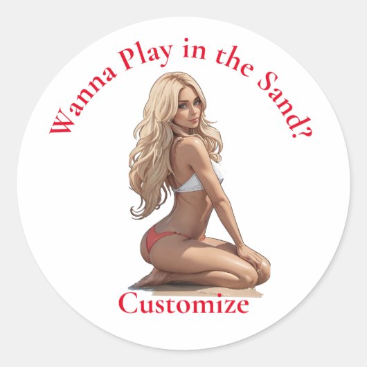 ビキニビーチガールサンダー_コーブ ラウンドシール (正面)