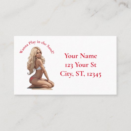 ビキニビーチガールサンダー_コーブ 名刺 (正面)