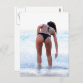 ビキニビーチバーベ!写真はがき ポストカード (正面/裏面)