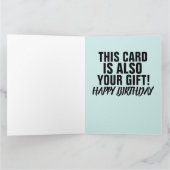 ビキニビーチ女子おもしろい誕生日グリーティングカード カード (内部)