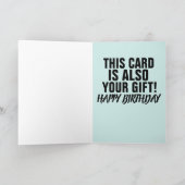 ビキニビーチ女子おもしろい誕生日グリーティングカード カード (内部)