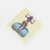 ビキニブティビーチガールサンダー_コーブ スタンダードランチョンナプキン (角)