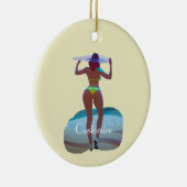 ビキニブティビーチガールサンダー_コーブ セラミックオーナメント (右)