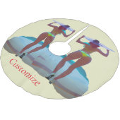 ビキニブティビーチガールサンダー_コーブ ブラッシュドポリエステルツリースカート (アングル)