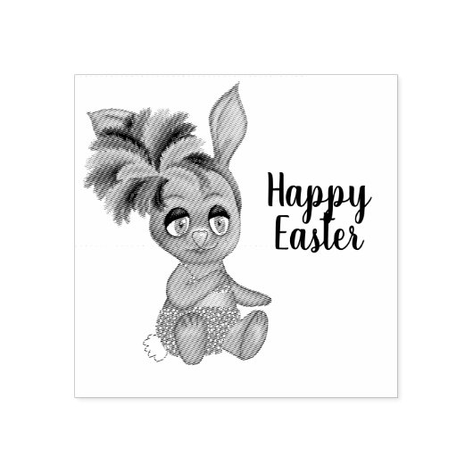 ビキニベビーバニーイースターカスタムハッピーイースター ラバースタンプ (インプリント)