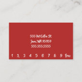 ビキニベリーバリスタコーヒードライブスルー ロイヤリティカード (裏面)