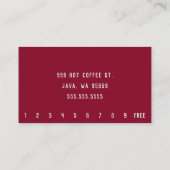 ビキニベリーバリスタコーヒー水平ドライブスルー ロイヤリティカード (裏面)