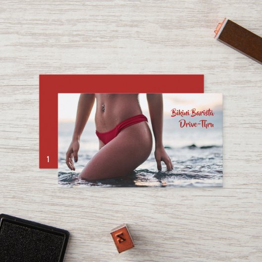 ビキニベリーバリスタコーヒー水平ドライブスルー ロイヤリティカード (正面/裏面インサイチュ)