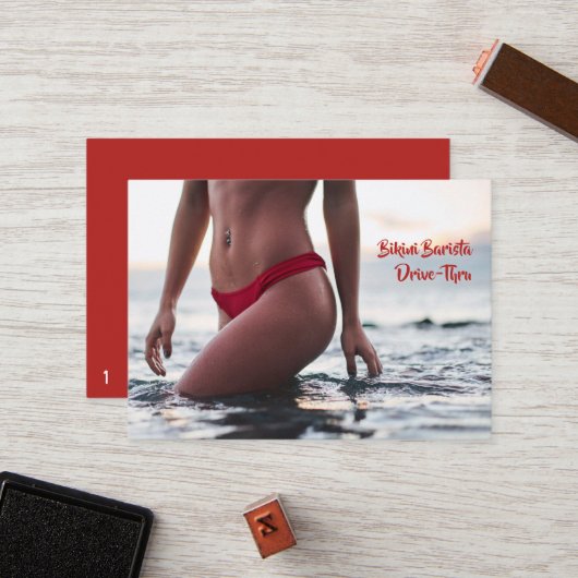 ビキニベリーバリスタコーヒー水平ドライブスルー ロイヤリティカード (正面/裏面インサイチュ)