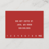 ビキニベリーバリスタコーヒー水平ドライブスルー ロイヤリティカード (裏面)