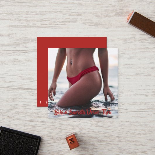 ビキニベリーバリスタコーヒー水平ドライブスルー ロイヤリティカード (正面/裏面インサイチュ)