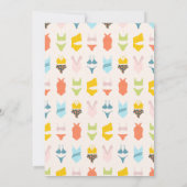 ビキニモダントゥイーン10代の誕生日プールパーティー 招待状 (裏面)