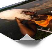 ビキニモデルはっきりした夕日 ポスター (角)