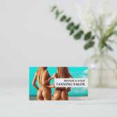 ビキニモデルタンニングサロン 名刺 (スタンド正面)