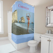 ビキニモデル踊りサンダー_コーブ シャワーカーテン (インサイチュ)