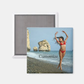 ビキニモデル踊りサンダー_コーブ マグネット (正面/裏面)