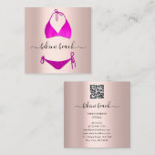 ビキニランジェリービーチ衣装下着ショップバラ スクエア名刺 (正面/裏面)