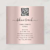 ビキニランジェリービーチ衣装下着ショップバラ スクエア名刺 (裏面)