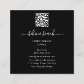 ビキニランジェリービーチ衣装下着ショップピンク スクエア名刺 (裏面)