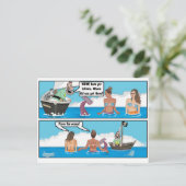 ビキニ人魚のジョーク ポストカード (スタンド正面)