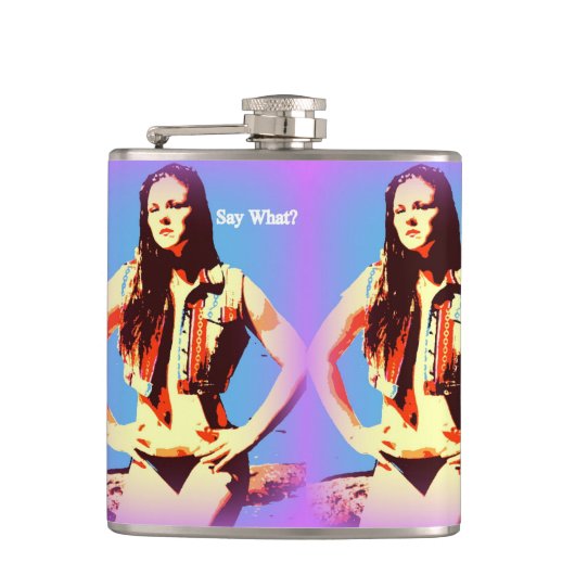 ビキニ女の子のお尻フラスコを言う フラスク (正面)