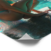 ビキニ水ニンフbyスイミングプール ポスター (角)