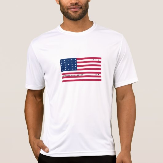 ビキニ環礁の愛国的な旗 Tシャツ (正面)