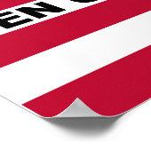 ビキニ環礁マーシャル諸島の象徴的国旗 ポスター (角)