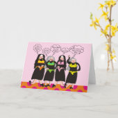 ビキニ間抜けスの修道女 カード (黄色い花)