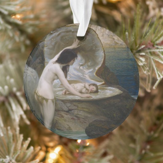 ビキニ・ニンフによって貝殻で見つかった水ベビー オーナメント (ツリー)