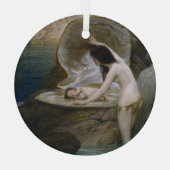 ビキニ・ニンフによって貝殻で見つかった水ベビー ガラスオーナメント (裏面)