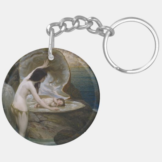 ビキニ・ニンフによって貝殻で見つかった水ベビー キーホルダー (裏面右)