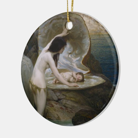 ビキニ・ニンフによって貝殻で見つかった水ベビー セラミックオーナメント (左)