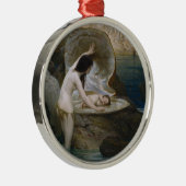 ビキニ・ニンフによって貝殻で見つかった水ベビー メタルオーナメント (右)