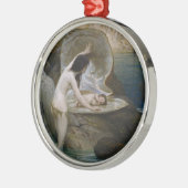 ビキニ・ニンフによって貝殻で見つかった水ベビー メタルオーナメント (左)