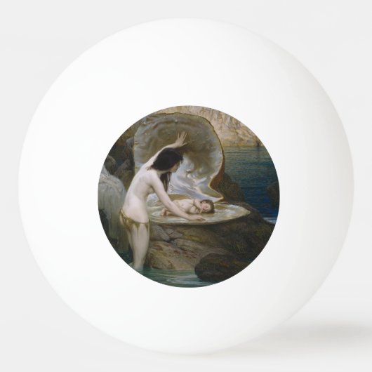 ビキニ・ニンフによって貝殻で見つかった水ベビー 卓球ボール (正面)