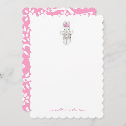 ビキニ・バニー・ノパーソナライズされたート ノートカード (正面/裏面)