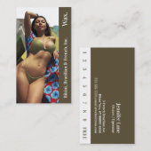 ビキニ・ブラジル・フランスのワックス写真オリーブ・パンチカード ロイヤリティカード (正面/裏面)