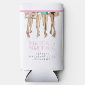 ビキニ&マルティニバチェロレッテ週末名 スリム缶クーラー (正面)