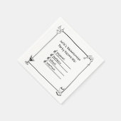 ビキニ、マルティニ、パジャマ、プロセッコバチェロレッテ スタンダードカクテルナプキン (角)