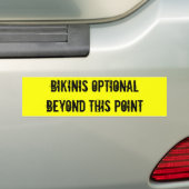 ビキニOptionalBeyondこのポイント バンパーステッカー (車上)