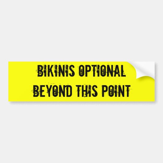 ビキニOptionalBeyondこのポイント バンパーステッカー (正面)