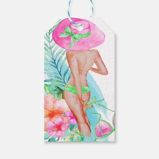 ビキ名門私立校風のニ花嫁バチェロレッテありがとう ギフトタグ (正面)