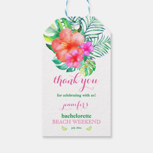 ビキ名門私立校風のニ花嫁バチェロレッテありがとう ギフトタグ (裏面)