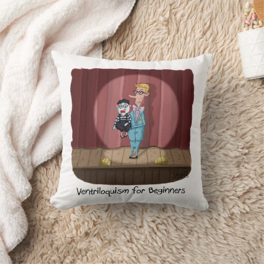 ビギナー向けVentriloquismおもしろい誕生日カード クッション (ブランケット)